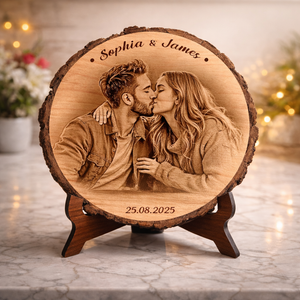 Personalized Photo on Wood | Custom wooden photo Art Large |Burned Wood Picture| Wedding, Anniversary, Valentine s, Couple Gift