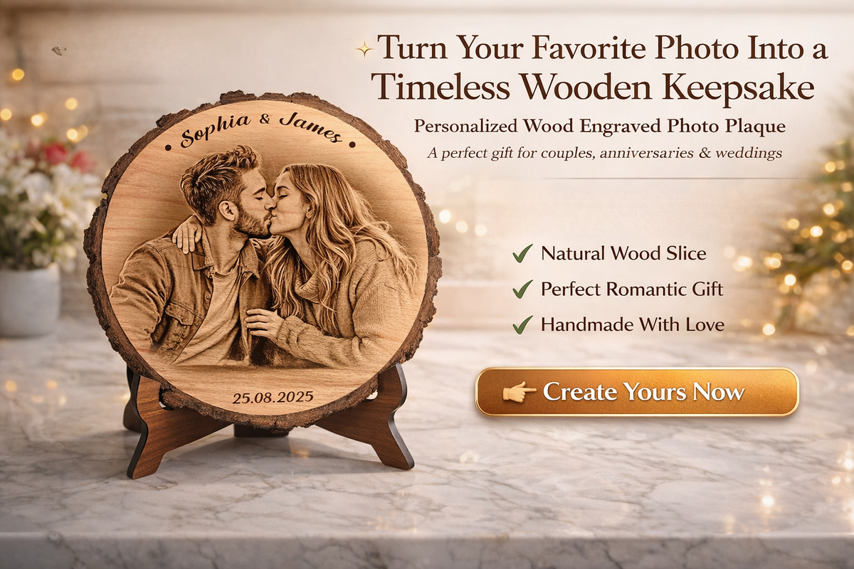 Personalized Photo on Wood | Custom wooden photo Art Large |Burned Wood Picture| Wedding, Anniversary, Valentine s, Couple Gift