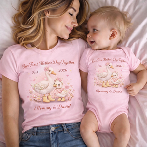 Personalized Mama Shirt, First Mothers Day Shirt, Our 1st Mothers Day Together Shirt, New Mom Gift, Custom Baby Name Tee