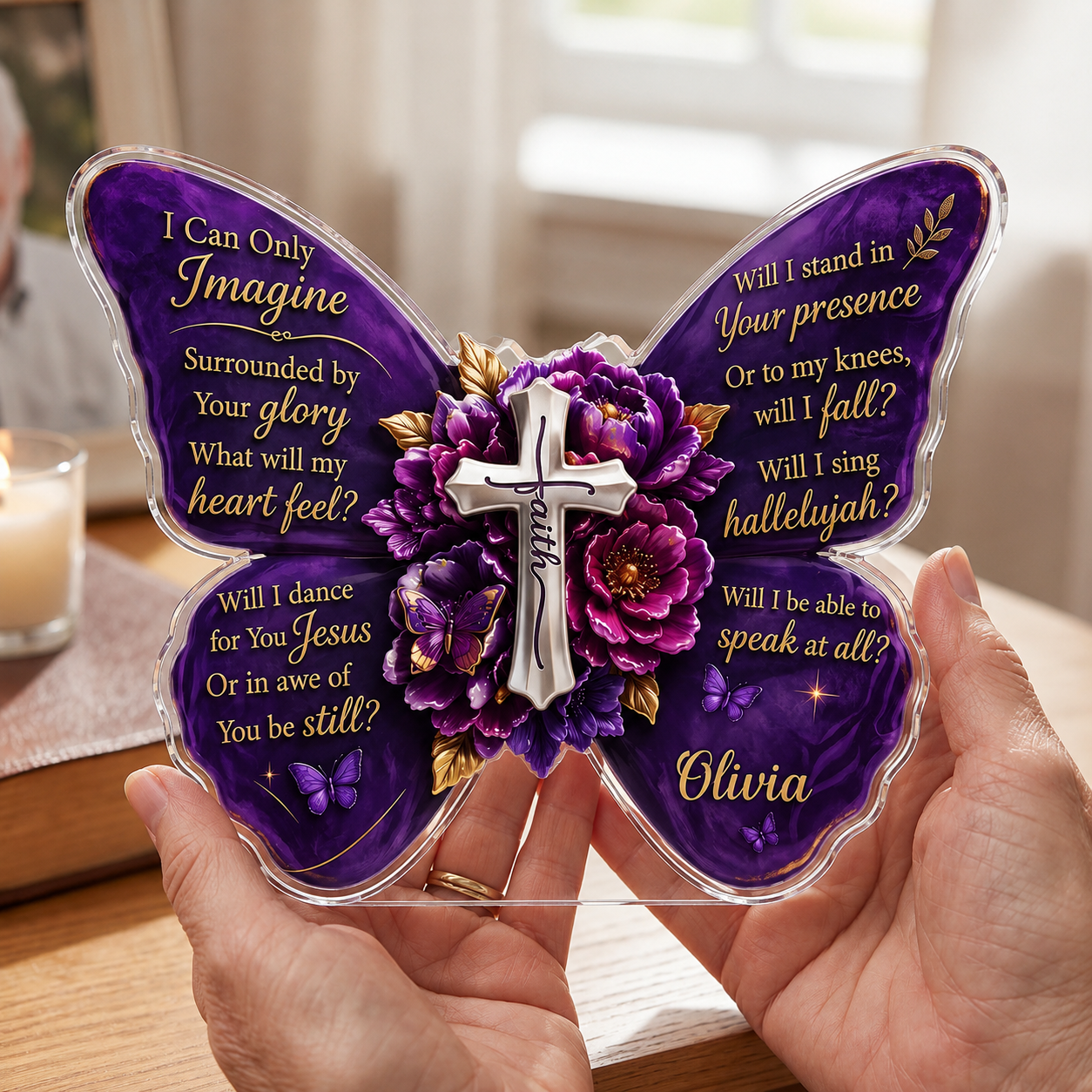 I Can Only Imagine Butterfly | Personalized Custom Shaped Acrylic Plaque
