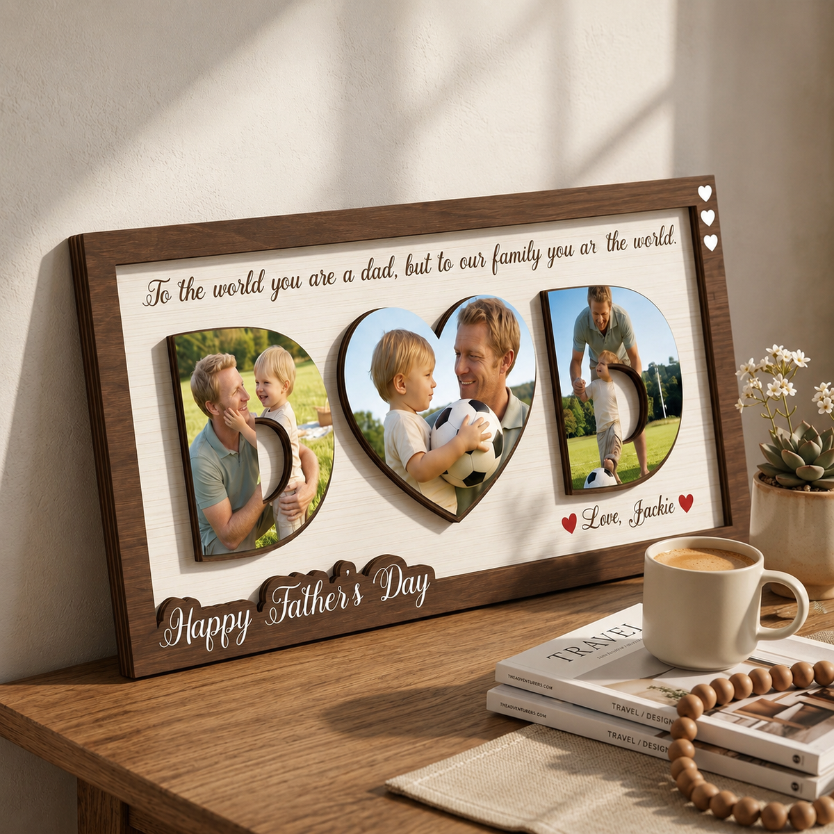 Personalized Dad Photo Sign, Custom Picture Plaque, Father s Day Gift, Birthday Gift, Home Decor