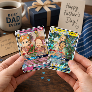 Personalized Mother's Day Poke Card, Custom Father's Day Card, Father's Day Gift, Gift For Dad, Custom PKM Card, Mother's Day Gift