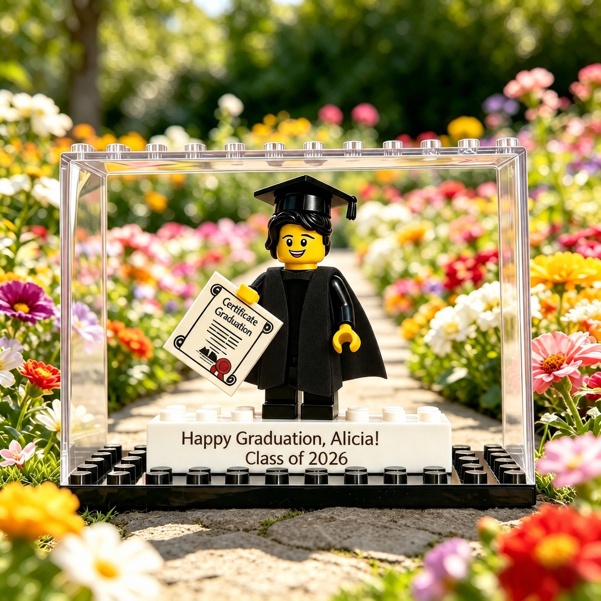 2026 Custom Graduation figure with Case, Personalized Graduate Mini Gift , Graduation Gift for Class of 2026, Student Graduation Decor