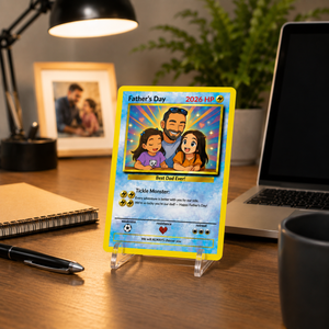Custom Father's Day Card - Gift For Dad - PKM Trainer Card - Custom Father's Day Gift