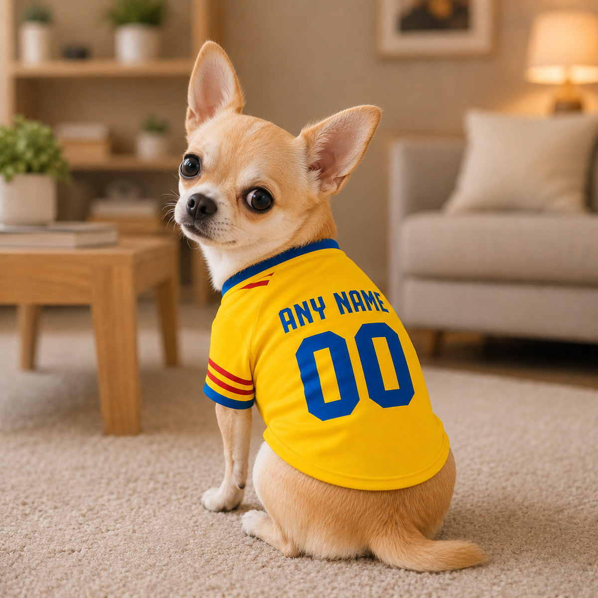 Colombia Dog T-Shirt Jersey Style Custom Name and Number Pet Clothes Gifts