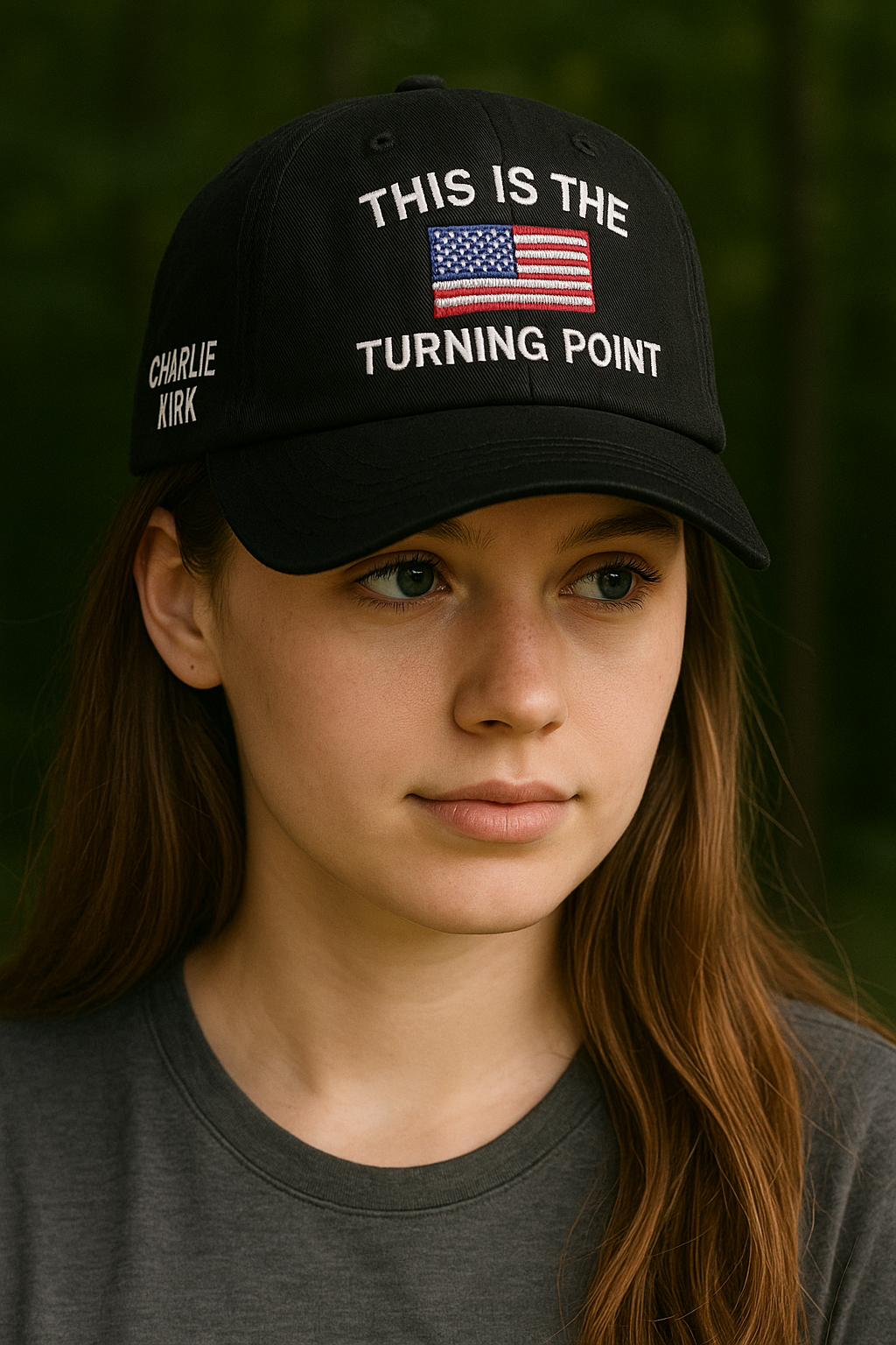 Charlie Kirk Hat This Is The Turning Point Quote Embroidered Hat, Patriotic Hat, Political Statement Hat, Activist Hat, Pray for Charlie