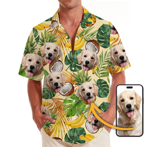 Coconut Bud Shirt - Personalized Custom Dog Photo Hawaiian Shirt