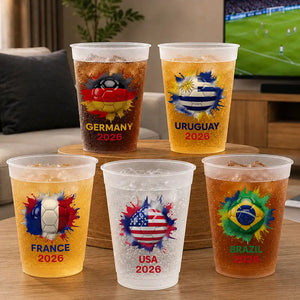 Country Flags Soccer Ball - Personalized Frosted Cups