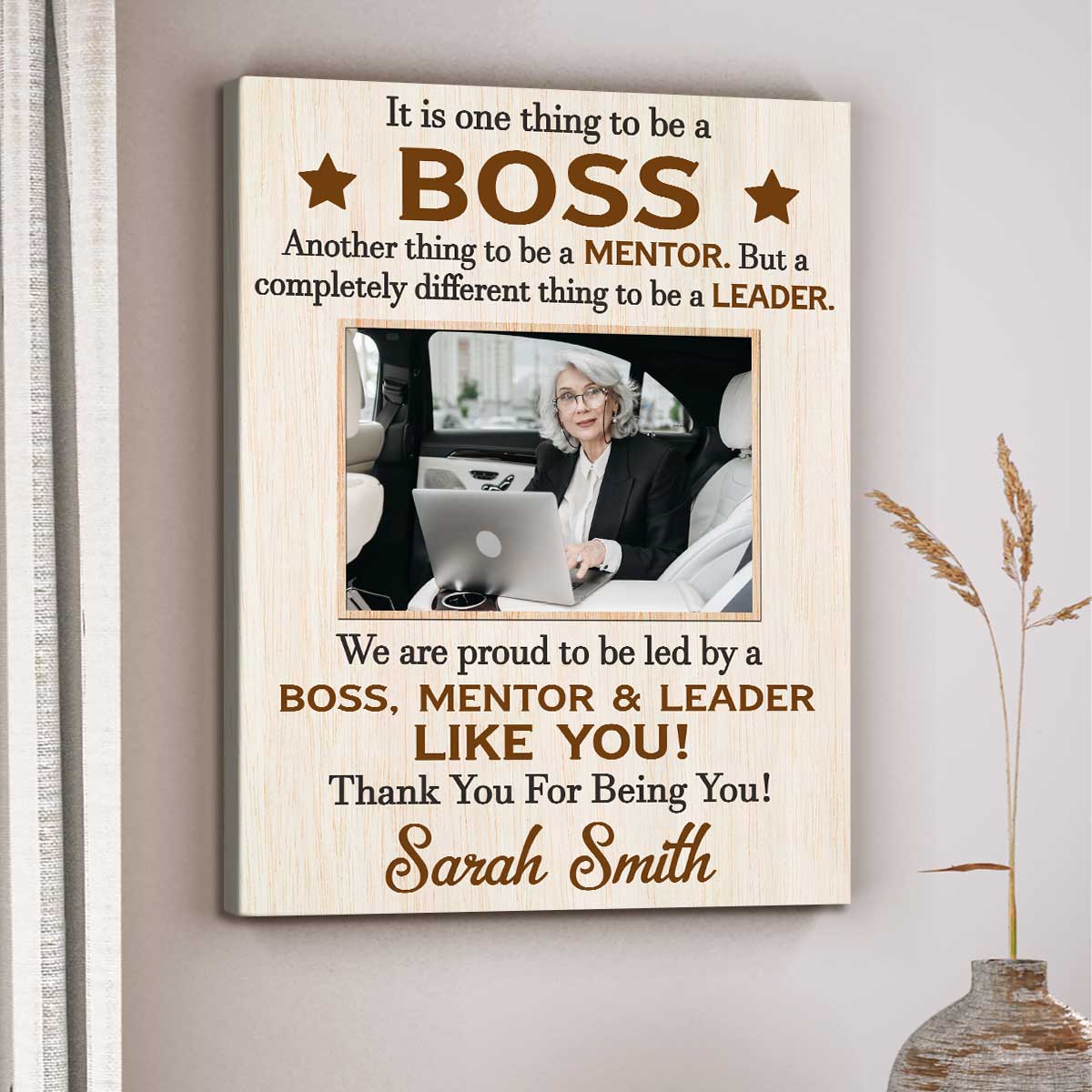 Custom Boss Gift for Boss s Day, Unique Birthday Gift for Boss, Custom Retirement Gift For Boss, Canvas For Women
