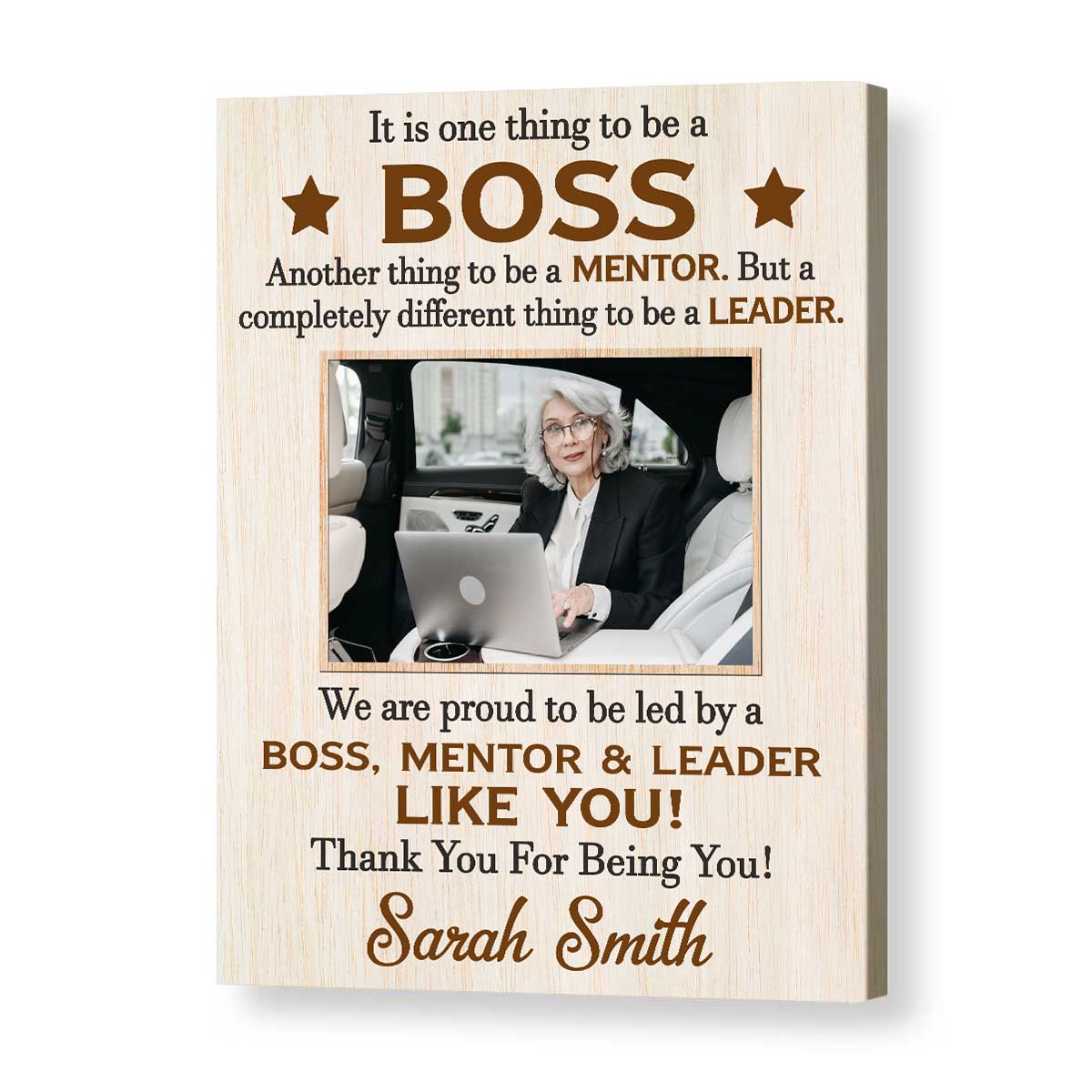 Custom Boss Gift for Boss s Day, Unique Birthday Gift for Boss, Custom Retirement Gift For Boss, Canvas For Women
