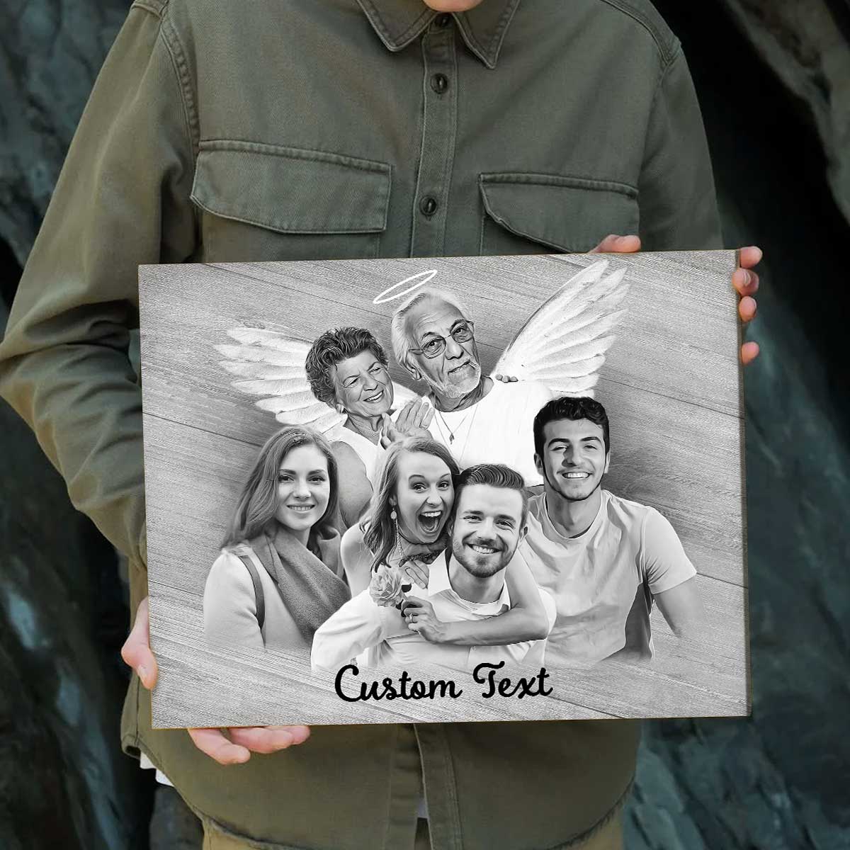 Add Deceased Loved One to Photo, Add Passed Away Person to Picture, Custom Family Portrait From Photo, Combine Photos, Custom Memorial Gift