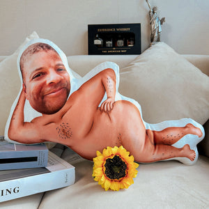 Funny Face Birthday Gift For Him, Custom Shaped Photo Pillow, Valentine's Day Gift For Boyfriend, Husband