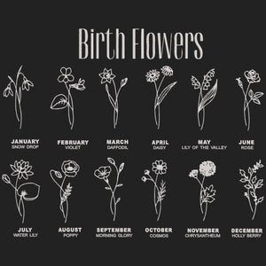 Personalized Birth Flower Mom Sweatshirt or Hoodie - Embroidered Shirt For Mom, Grandma, Mother's Day Gift