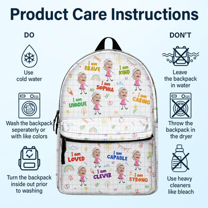 Custom Photo Bloom Notes For Kids - Personalized Backpack
