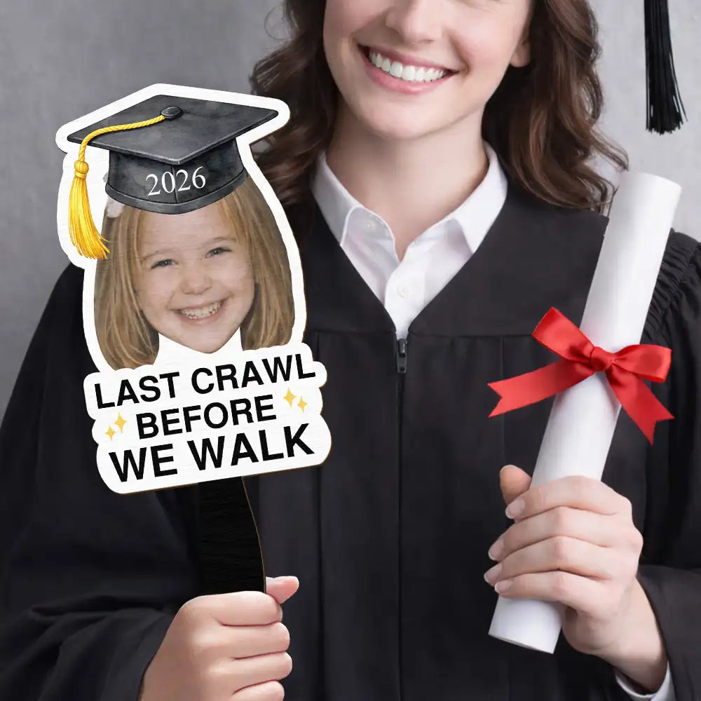 Custom Photo Childhood Look Who's Graduated - Personalized Graduation Handheld Fan