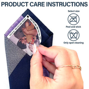 Custom Photo Dad The First Man I Ever Loved - Personalized Fabric Tie Patch