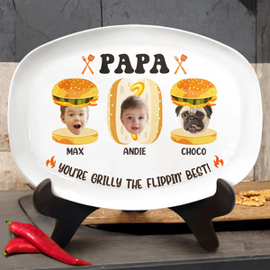 Custom Photo Dad You Are Grilly - Personalized Plate