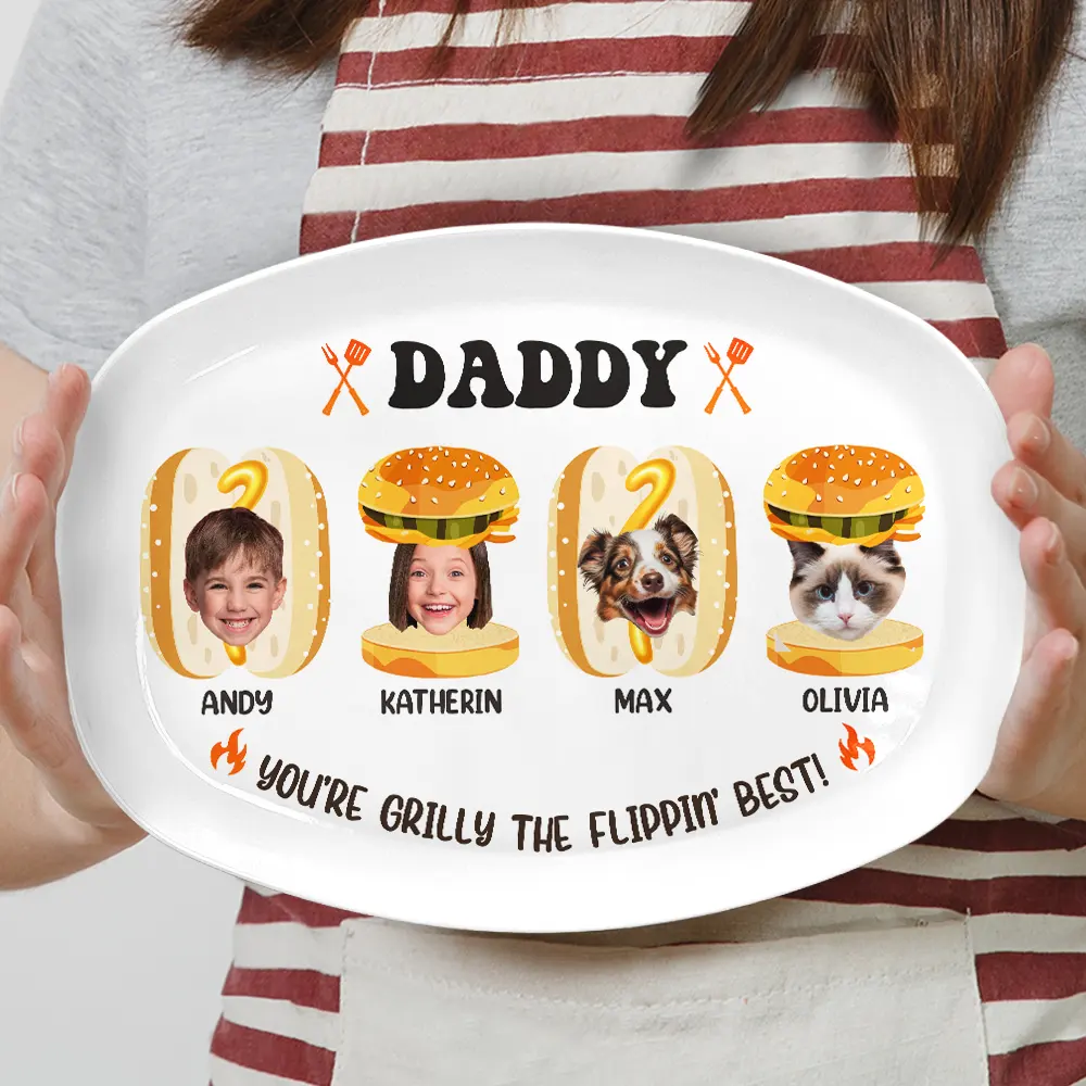 Custom Photo Dad You Are Grilly - Personalized Plate