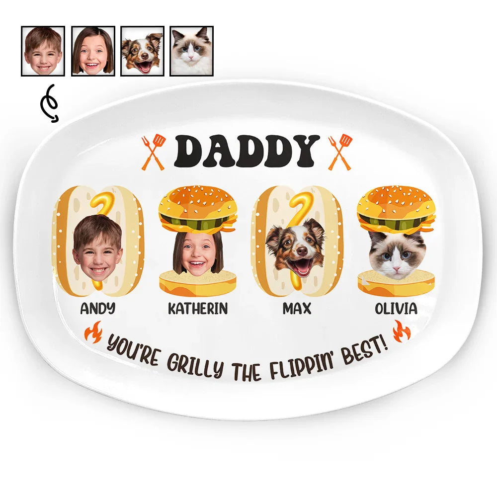 Custom Photo Dad You Are Grilly - Personalized Plate