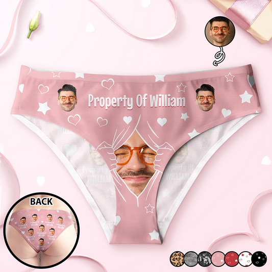 Custom Photo Funny Property Of - Personalized Women's Brief