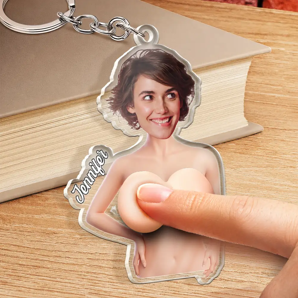 Custom Photo Just One More Poke - Personalized Squishy Acrylic Keychain