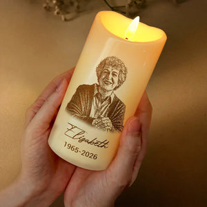 Custom Photo Pencil Sketch Memorial Family Dog Cat Portrait - Personalized Flameless LED Candle CustomPhotoPencilSketchMemorialFamilyDogCatPortrait-MOCKUPWEB2.jpg