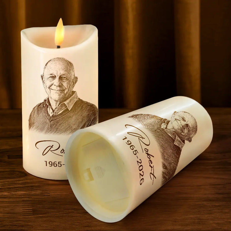 Custom Photo Pencil Sketch Memorial Family Dog Cat Portrait - Personalized Flameless LED Candle CustomPhotoPencilSketchMemorialFamilyDogCatPortrait-MOCKUPWEB3.jpg