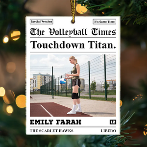 Custom Photo The Baseball Times - Personalized Custom Shaped Acrylic Ornament