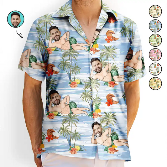 Custom Photo Tropical Sexy Pose - Personalized Hawaiian Shirt