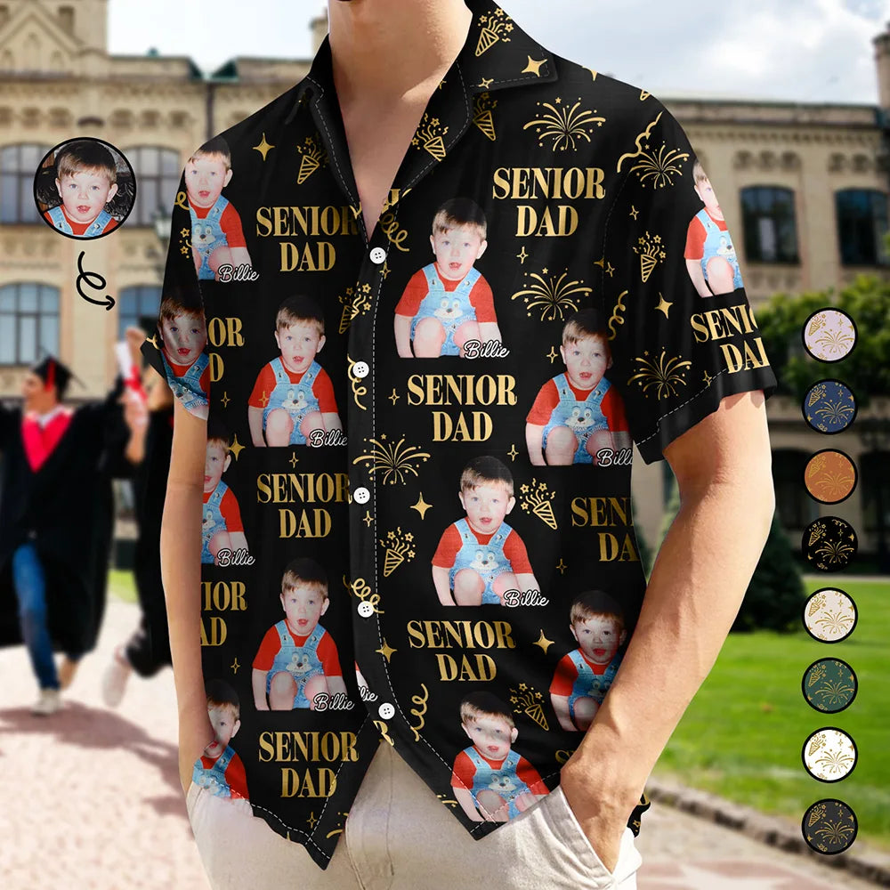 Custom Photo Vintage Senior Family - Personalized Hawaiian Shirt