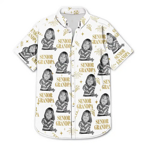 Custom Photo Vintage Senior Family - Personalized Hawaiian Shirt