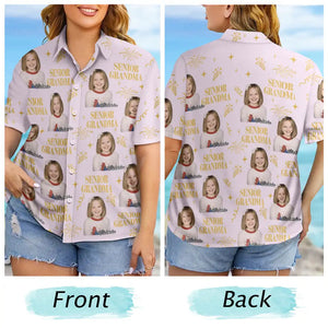 Custom Photo Vintage Senior Family - Personalized Hawaiian Shirt