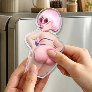 Custom Photo Hope Your Day Is Nice - Personalized Squishy Acrylic Fridge Magnet