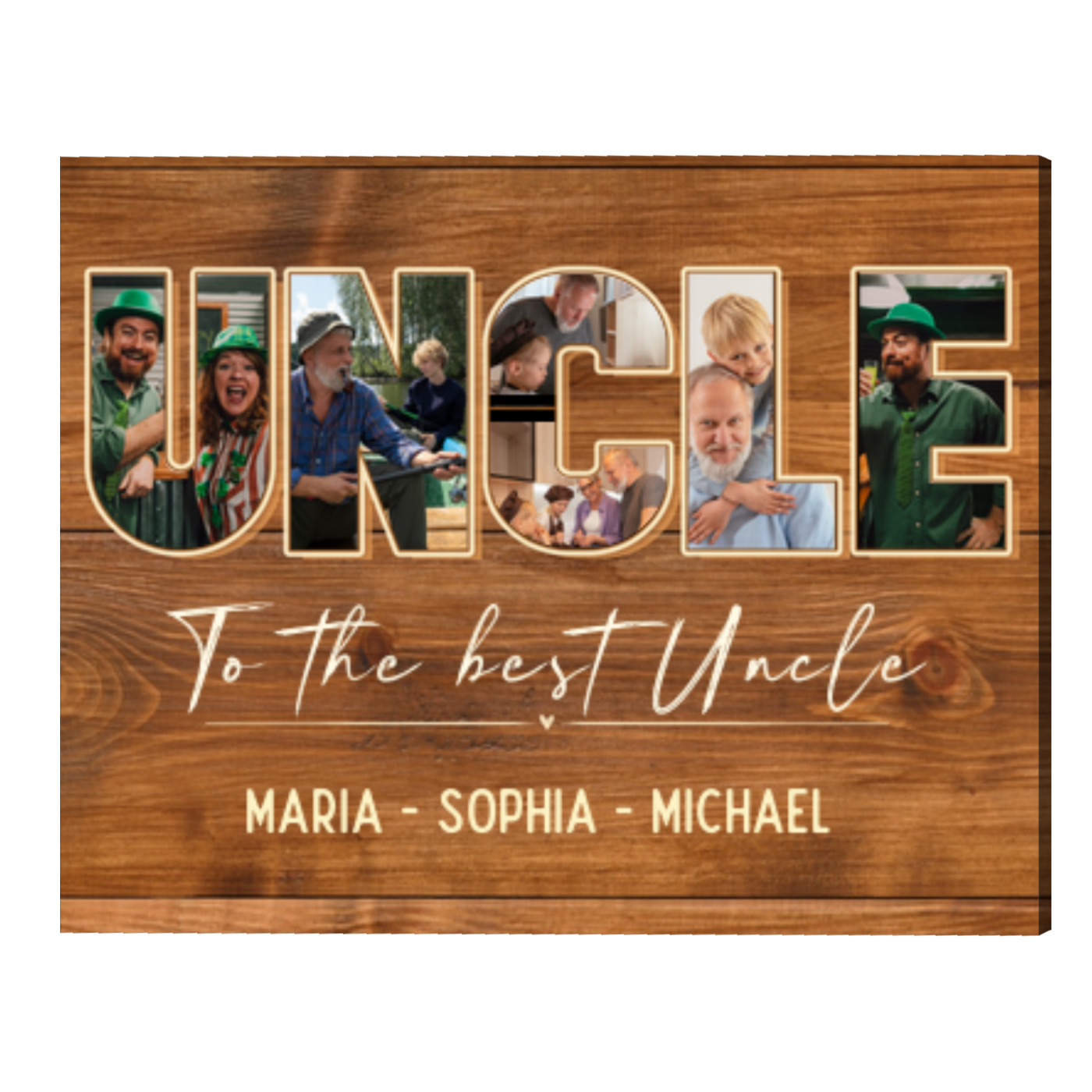 Personalized Father s Day Uncle Gift, Custom Uncle Photo Collage, Gift For Uncle From Niece or Nephew, To The Best Uncle print