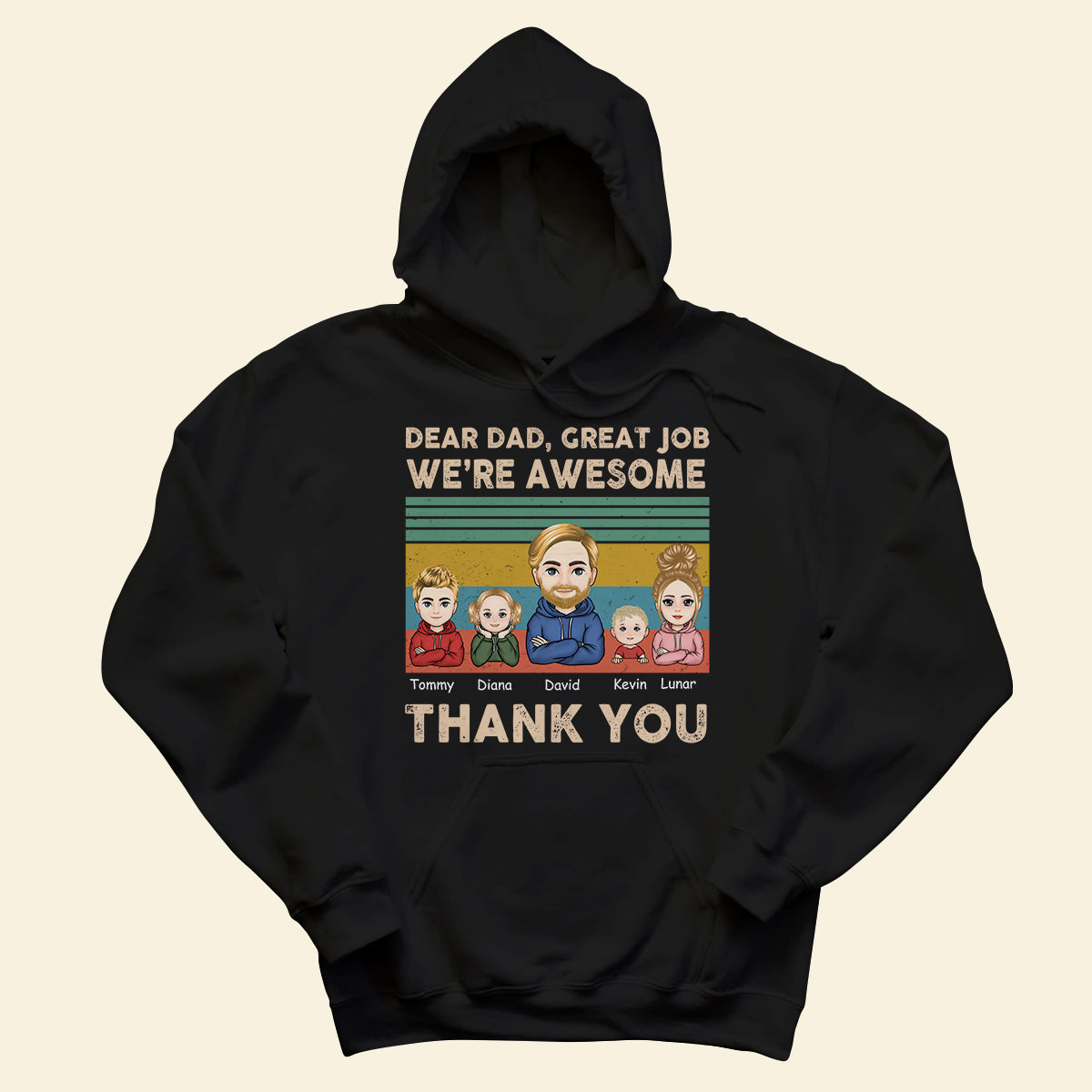 Dear Dad Great Job We're Awesome Thank You - Personalized Apprael - Gift For Father