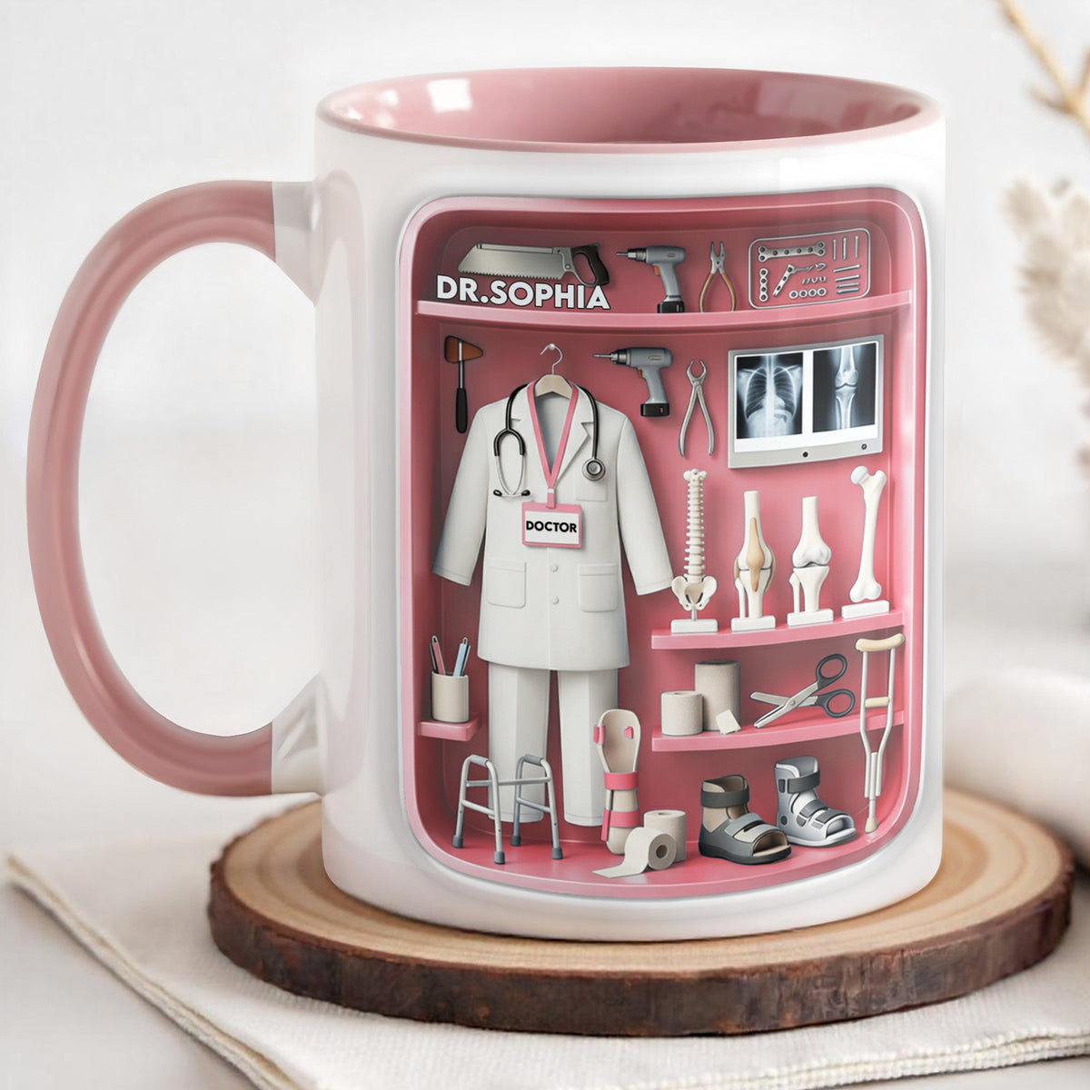 Celebrate Your Medical Journey, Custom Accent Mug, Gift For Doctors And Med Students