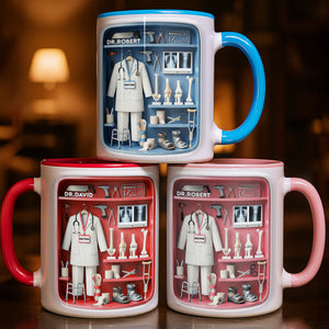 Celebrate Your Medical Journey, Custom Accent Mug, Gift For Doctors And Med Students