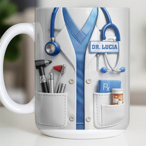 Customize With Your Favorite Doctor's Name And Tools, Coffee Mug, Gift For Medical Professionals