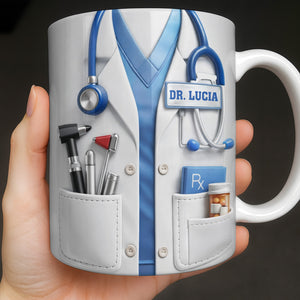 Customize With Your Favorite Doctor's Name And Tools, Coffee Mug, Gift For Medical Professionals