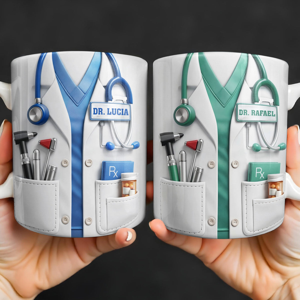 Customize With Your Favorite Doctor's Name And Tools, Coffee Mug, Gift For Medical Professionals