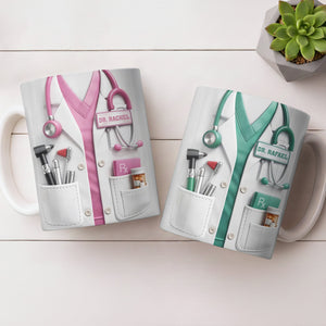 Customize With Your Favorite Doctor's Name And Tools, Coffee Mug, Gift For Medical Professionals