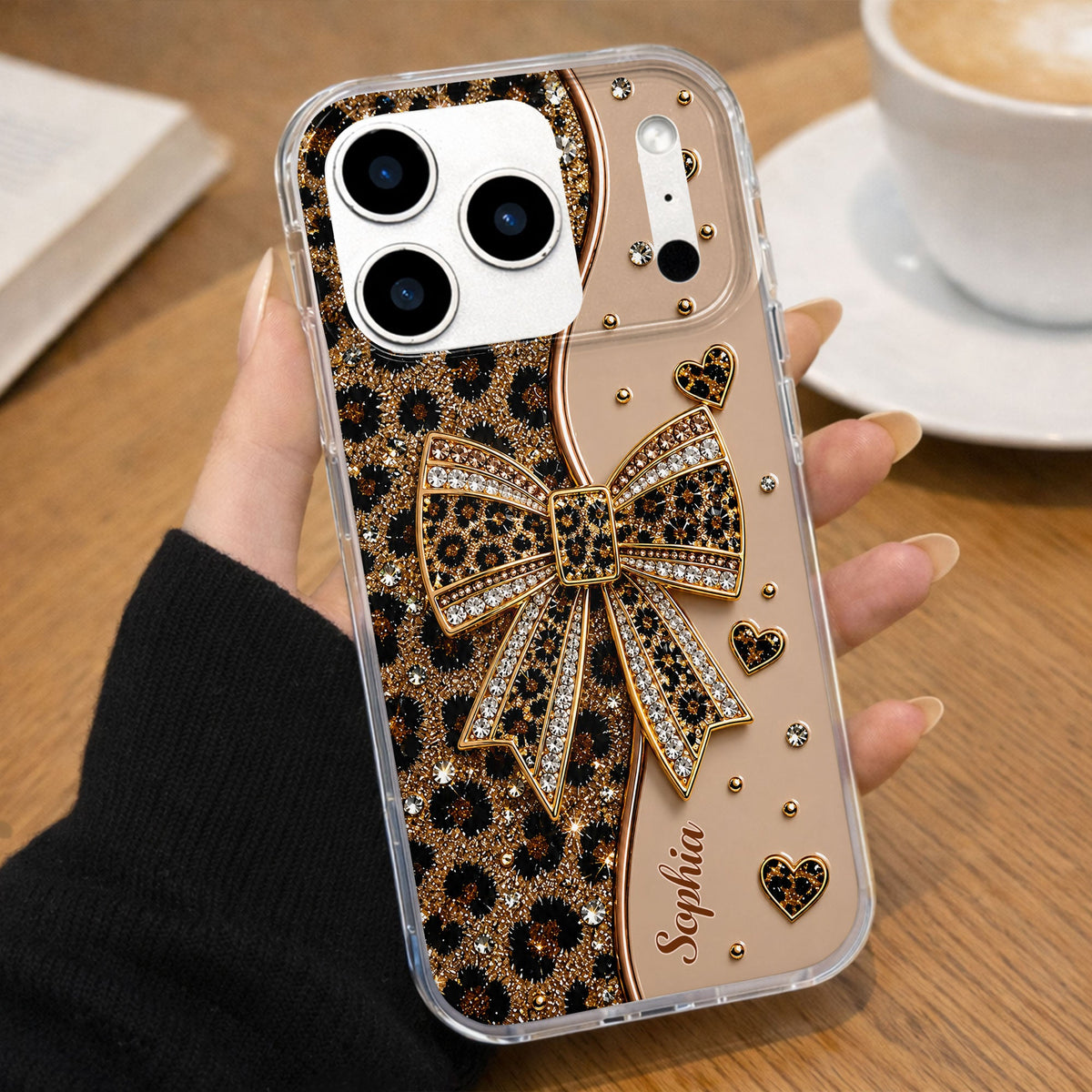 Stay Fabulous Leopard Print, Personalized Clear Phone Case, Gift For Her