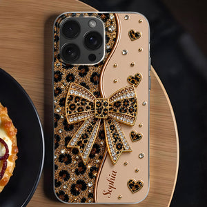 Stay Fabulous Leopard Print, Personalized Clear Phone Case, Gift For Her