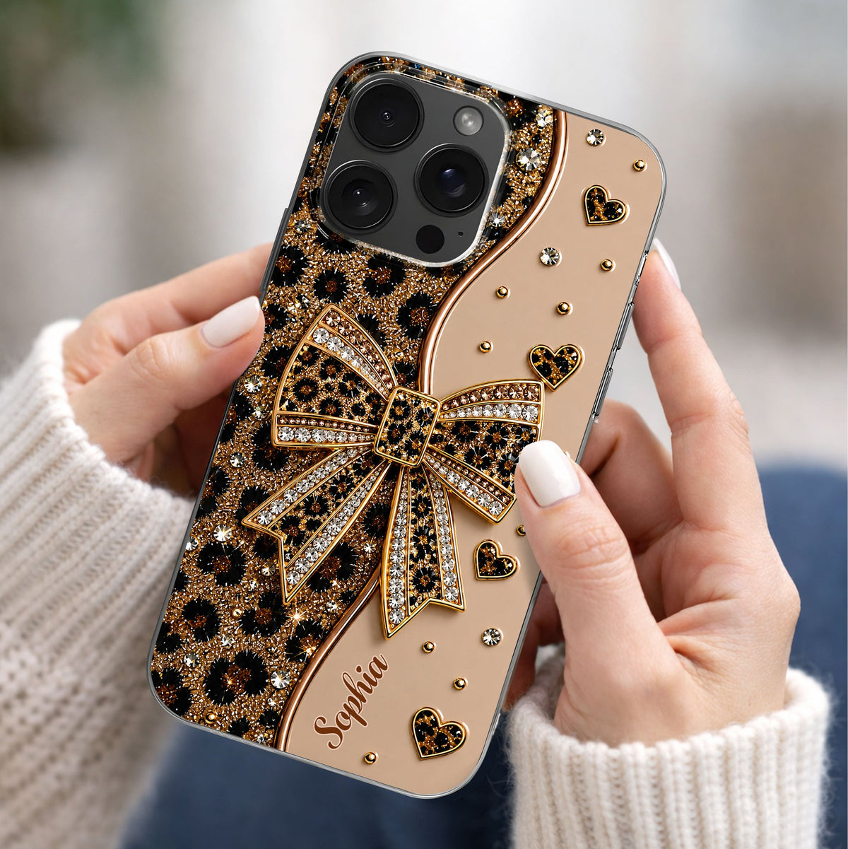 Stay Fabulous Leopard Print, Personalized Clear Phone Case, Gift For Her
