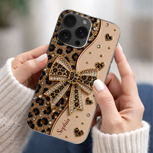 Stay Fabulous Leopard Print, Personalized Clear Phone Case, Gift For Her