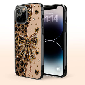 Stay Fabulous Leopard Print, Personalized Clear Phone Case, Gift For Her