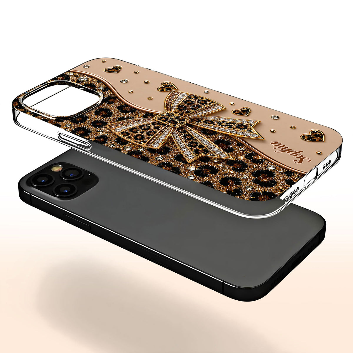 Stay Fabulous Leopard Print, Personalized Clear Phone Case, Gift For Her