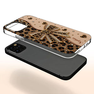 Stay Fabulous Leopard Print, Personalized Clear Phone Case, Gift For Her