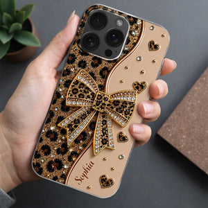 Stay Fabulous Leopard Print, Personalized Clear Phone Case, Gift For Her