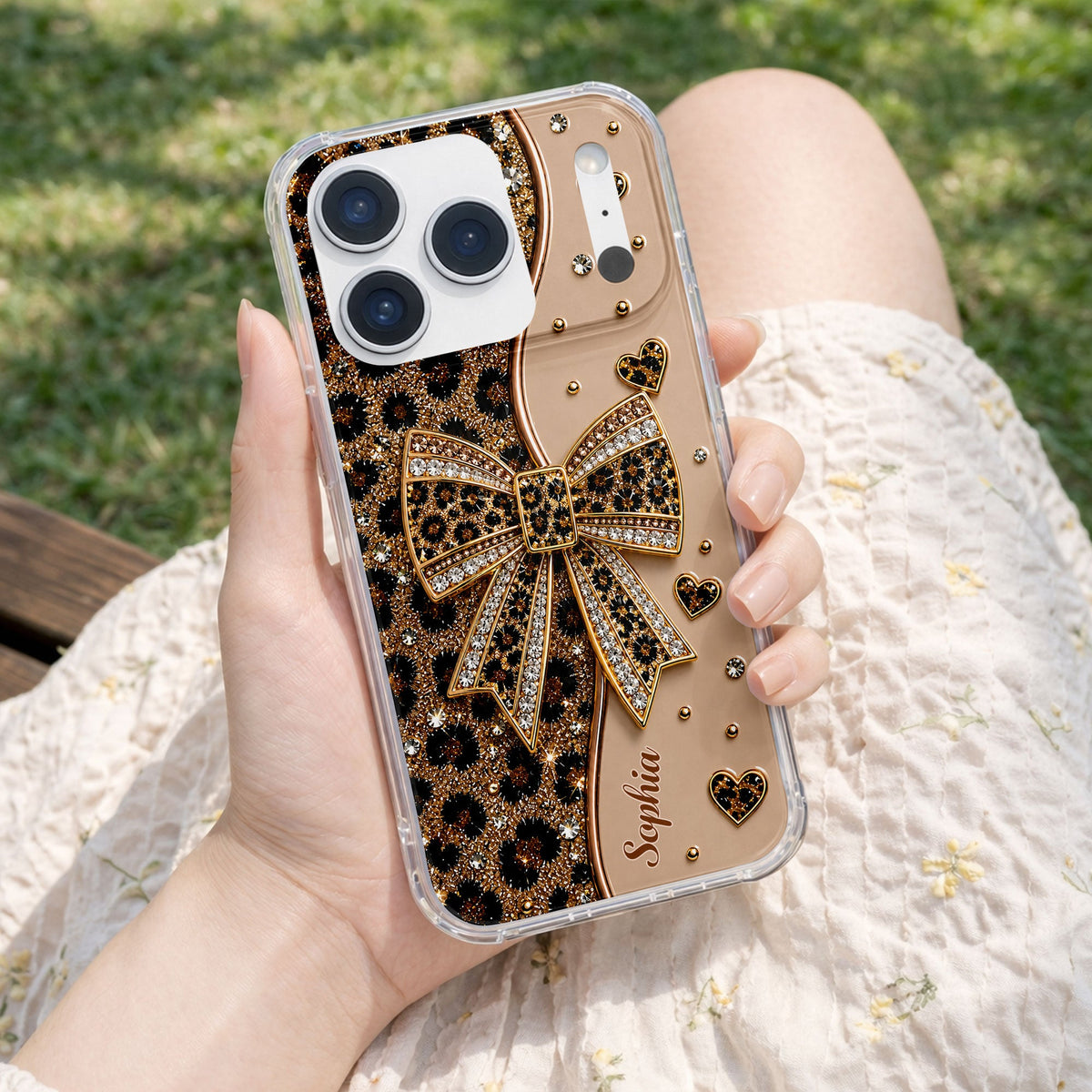 Stay Fabulous Leopard Print, Personalized Clear Phone Case, Gift For Her